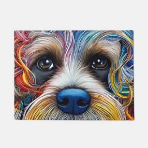 Niedlicher Pop Art Terrier Fußmatte