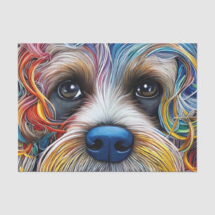Niedlicher Pop Art Terrier Seidenpapier