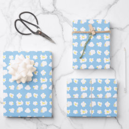 Niedlicher Popcorn-Muster Cartoon-Spaß-Film Geschenkpapier Set
