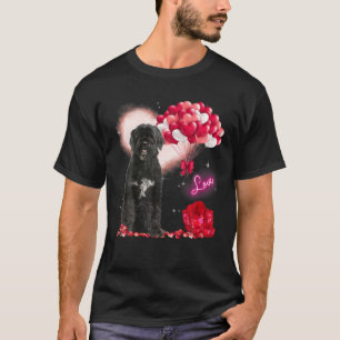 Niedlicher Portugiesischer Wasserdog Ballon Herzch T-Shirt