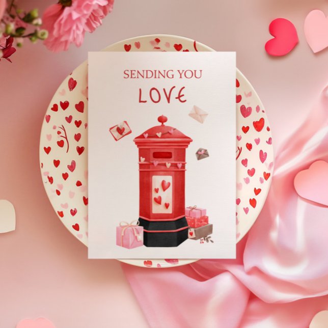 Niedlicher Postkasten Glückwunsch Valentinstag Gru Karte (Von Creator hochgeladen)