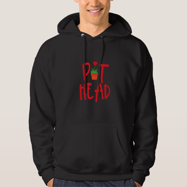 Niedlicher Pot Head I Blumengartendesign Hoodie (Vorderseite)