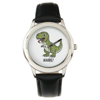 Niedlicher prähistorischer Dinosaurier-Cartoon zum Armbanduhr