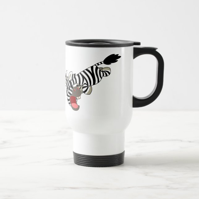 Niedlicher Prankish Cartoon Zebra Tasse (Rechts)