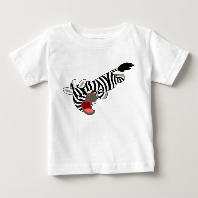Niedlicher Prankon Cartoon Zebra Baby T - Shirt (Vorderseite)