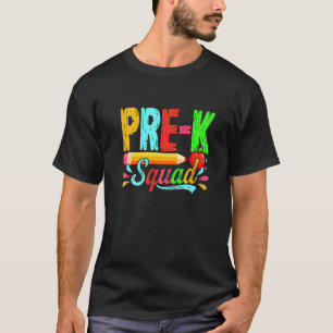 Niedlicher Pre-K Squad zurück an den ersten Schult T-Shirt