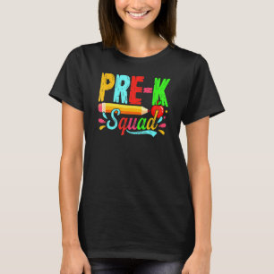 Niedlicher Pre-K Squad zurück an den ersten Schult T-Shirt