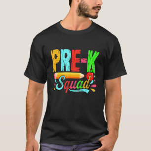 Niedlicher Pre-K Squad zurück an den ersten Schult T-Shirt