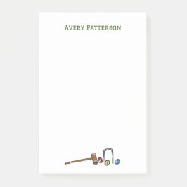 Niedlicher Preppy Croquet Hand-Illustriert Boho Ch Post-it Klebezettel