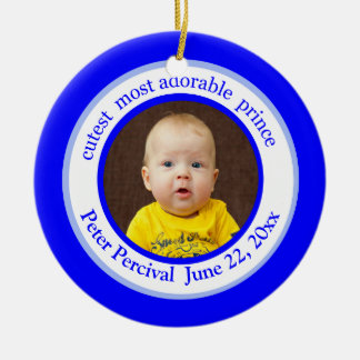 Niedlicher Prinz Charming Foto Keramik Ornament