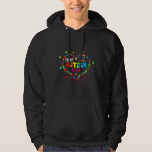 Niedlicher Proud Autismus Vater Herzpuzzle Autismu Hoodie