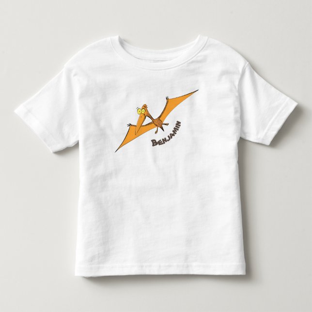 Niedlicher Pterodactylus-Cartoon Kleinkind T-shirt (Vorderseite)