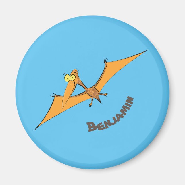 Niedlicher Pterodactylus-Cartoon Magnet (Vorne)