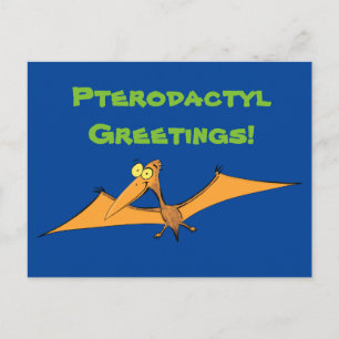 Niedlicher Pterodactylus-Cartoon Postkarte