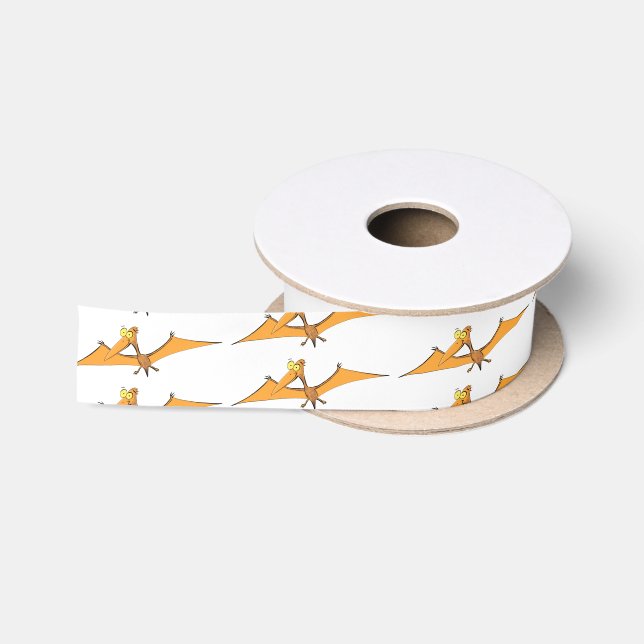 Niedlicher Pterodactylus-Cartoon Satinband (Spule)