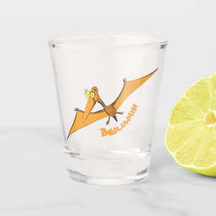 Niedlicher Pterodactylus-Cartoon Schnapsglas