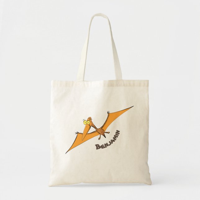 Niedlicher Pterodactylus-Cartoon Tragetasche (Vorne)