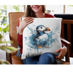 Niedlicher Puffsack in blauem Wasser Kissen