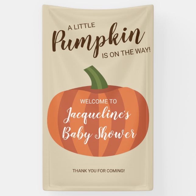 Niedlicher Pumpkin Herbst Herzlich willkommen im B Banner (Vertikal)