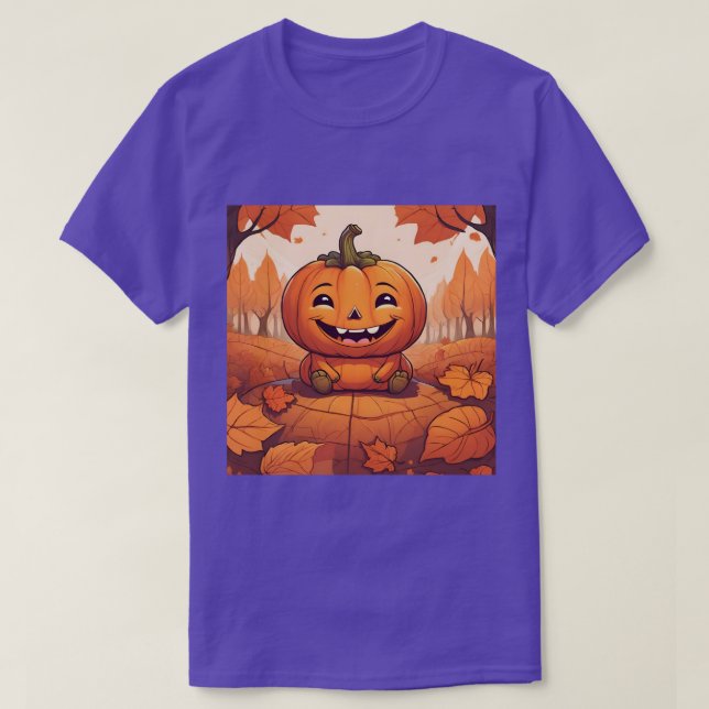 Niedlicher Pumpkin Herbstleaves T - Shirt (Design vorne)