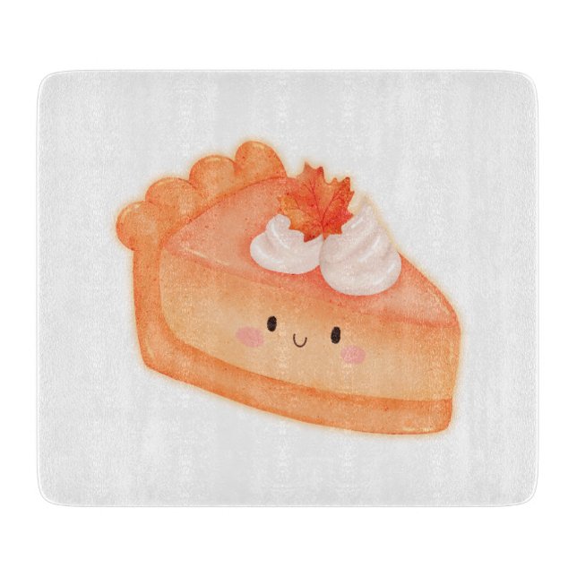 Niedlicher Pumpkin Pie Slice Schneidebrett (Vorderseite)