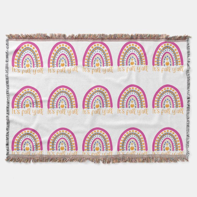 Niedlicher Pumpkin-Regenbogen Decke (Vorderseite)