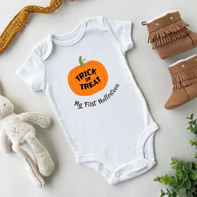 Niedlicher Pumpkin-Trick oder Pflege-Baby-Bodysuit Baby Strampler (Von Creator hochgeladen)