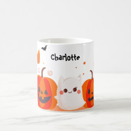 Niedlicher Pumpkin und Geist Kaffeetasse