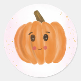 Niedlicher Pumpkin-Wasserfarbenaufkleber Runder Aufkleber