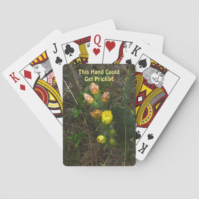 Niedlicher Pun Cactus Nature Fun Playing Cards Spielkarten (Rückseite)