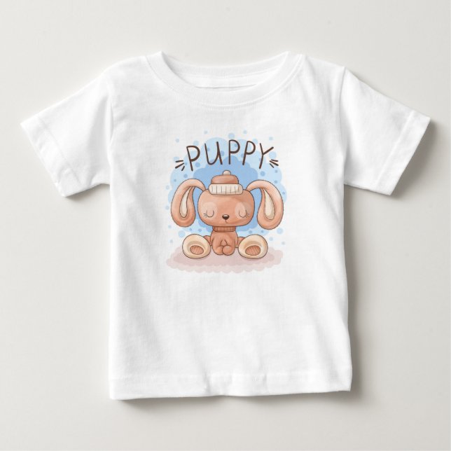 Niedlicher Puppy-Baby-T - Shirt (Vorderseite)
