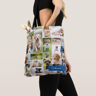Niedlicher Puppy-Foto-Montage Adorable Hund Tasche