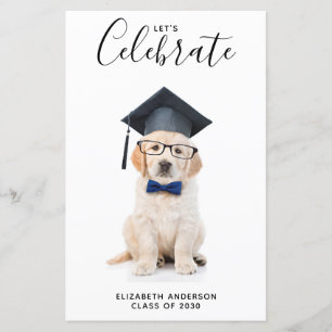 Niedlicher Puppy Graduate Abschluss Einladung