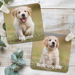 Niedlicher Puppy-Hund - benutzerdefinierter Foto - Schlüsselanhänger