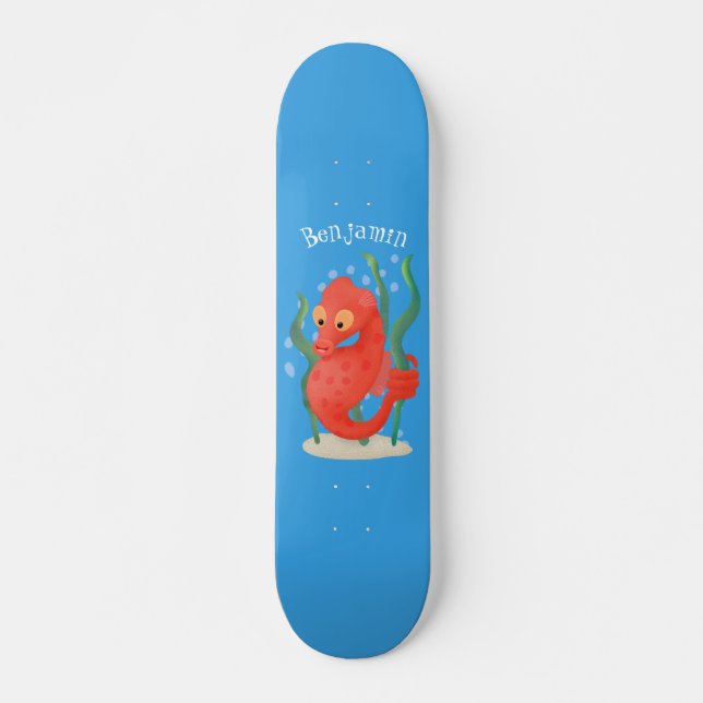 Niedlicher Pygmäen-Seepferd-Cartoon Skateboard (Vorne)