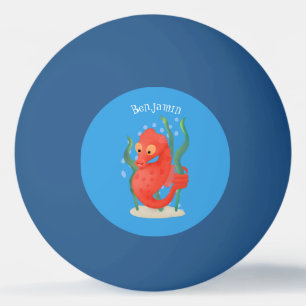 Niedlicher Pygmäen-Seepferd-Cartoon Tischtennisball