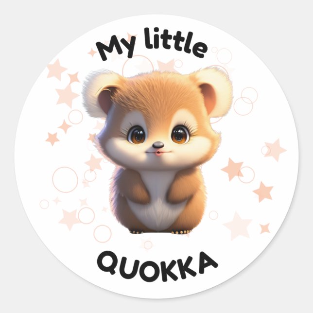 Niedlicher Quokka-Aufkleber Runder Aufkleber (Vorderseite)
