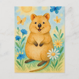 Niedlicher Quokka Frühjahr Sommer Kangaroo Tier Po Postkarte