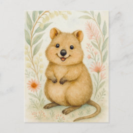 Niedlicher Quokka Frühjahr Sommer Kangaroo Tier Po Postkarte