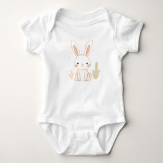 Niedlicher Rabbit Baby Jersey Bodysuit Baby Strampler