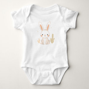 Niedlicher Rabbit Baby Jersey Bodysuit Strampler
