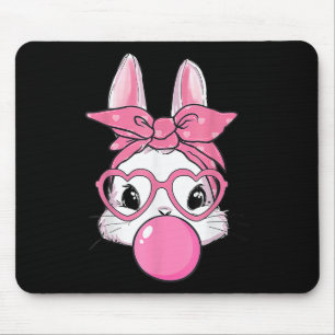 Niedlicher Rabbit Bunny Blows Gum Ostertag Mousepad