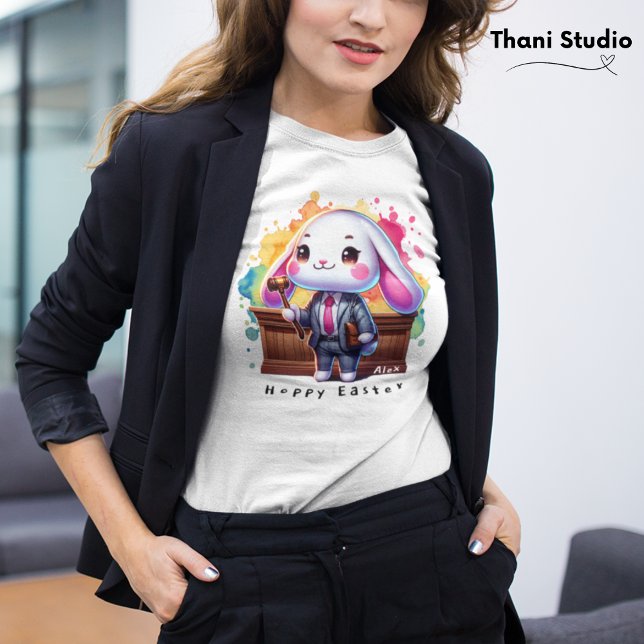 Niedlicher Rabbit Lawyer Hoppy Oaster Individuelle T-Shirt (Von Creator hochgeladen)