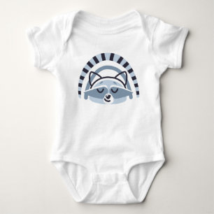 Niedlicher Raccoon Baby Bodysuit Sleeper Baby Strampler