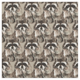 Niedlicher Raccoon Blowkisses Wasserfarbener Tiers Stoff