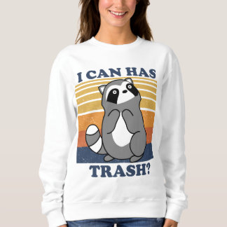 Niedlicher Raccoon, ich kann die lustige Meme abmü Sweatshirt