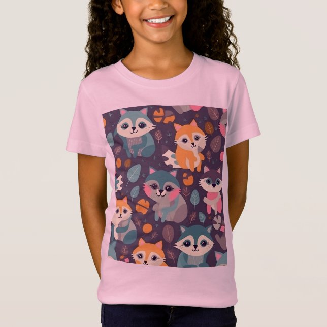 Niedlicher Raccoon T-Shirt (Vorderseite)