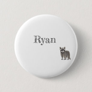 Niedlicher Racoon-Button Button