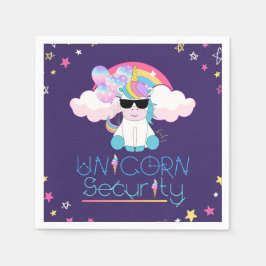 Niedlicher Rainbow Baby Unicorn Security T - Shirt Serviette