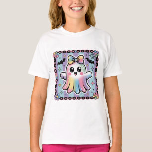 Niedlicher Rainbow Ghost Spooky Jahreszeit Hallowe T-Shirt